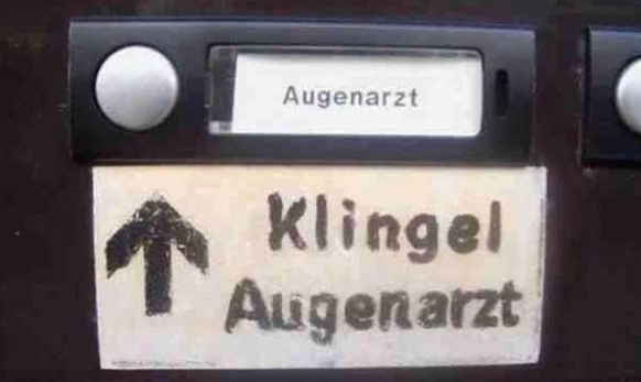 Lustiges Klingelschild im Faildienstag