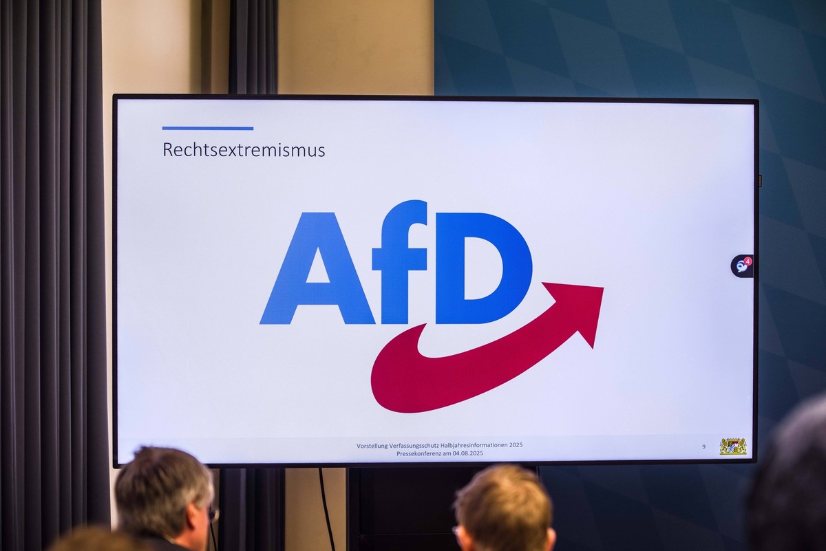 August 4, 2025, Munich, Bavaria, Germany: The Bavarian Verfassungsschutz Secret Service, Office for the Protection of the Constitution released its half-year report detailing the current threats to Ba ...