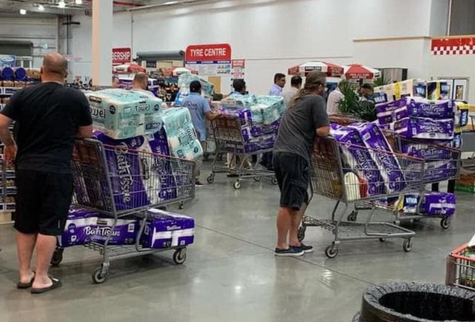 Image result for panic buying toilet paper