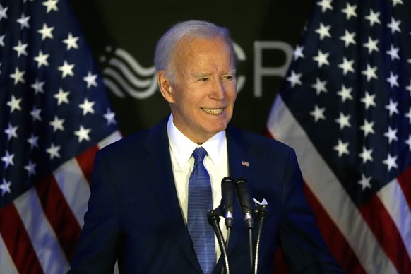 Former U.S. President Joe Biden speaks at the Advocates, Counselors, and Representatives for the Disabled conference in Chicago, Tuesday, April 15, 2025. (AP Photo/Nam Y. Huh)
Biden Chicago