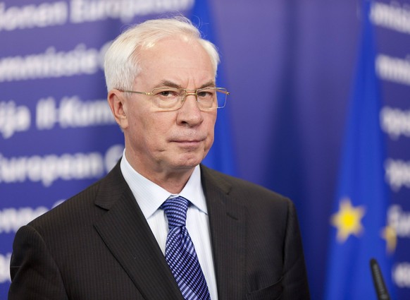 Bildnummer: 54532676 Datum: 13.10.2010 Copyright: imago/Xinhua
((101013) -- BRUSSELS, Oct. 13, 2010 (Xinhua) -- Ukrainian Prime Minister Mykola Azarov presents a media conference after his meeting wit ...