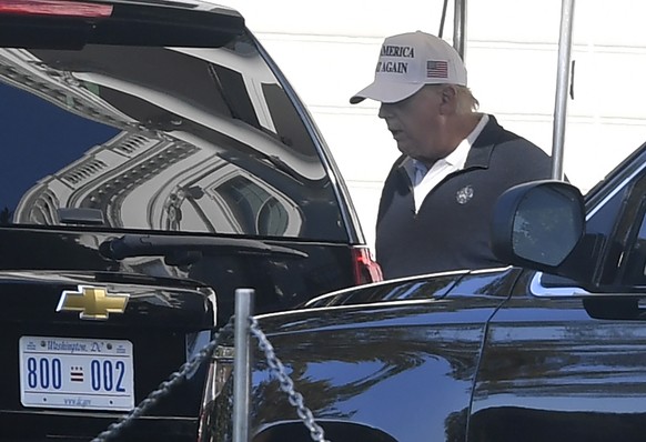 epa08807891 US President Donald J. Trump departs the White House, in Washington, DC, USA, 08 November 2020. Trump has not conceded the 2020 Election to former Vice President Biden yet, and his adminis ...