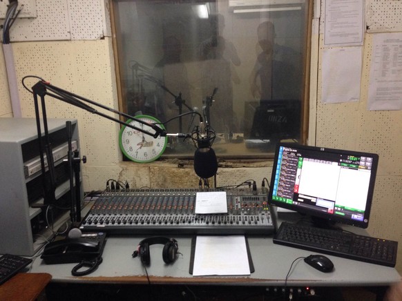 Das Live-Studio des UNZA-Radios. Hier unterbrach der Minister die Sendung.