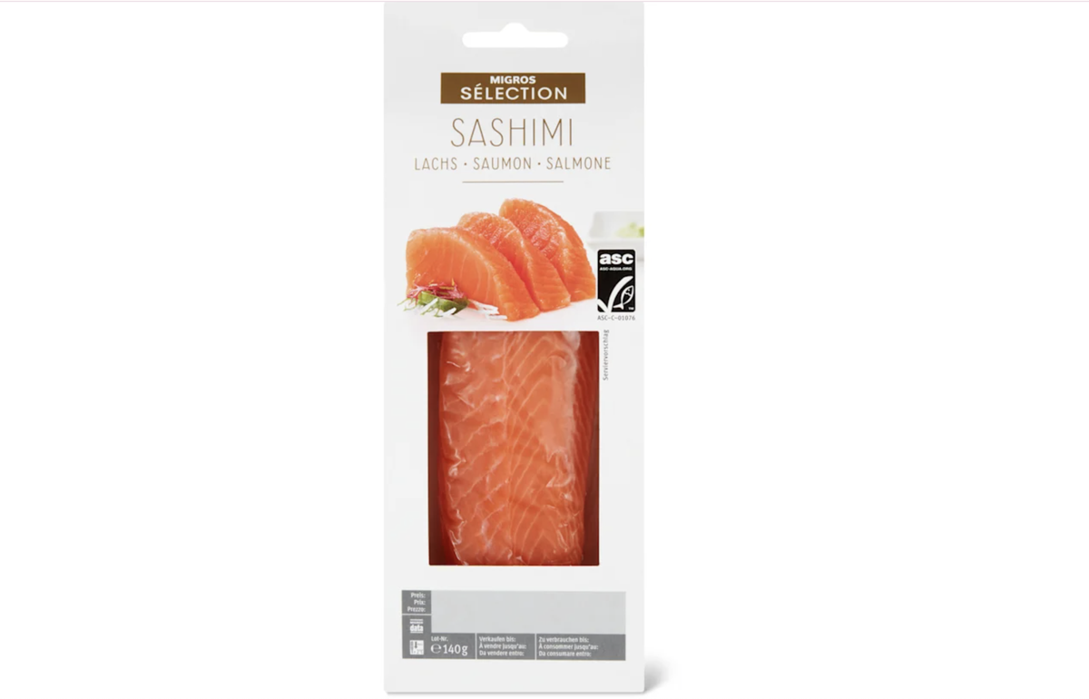 Migros rappelle le filet de saumon sashimi Sélection ASC
