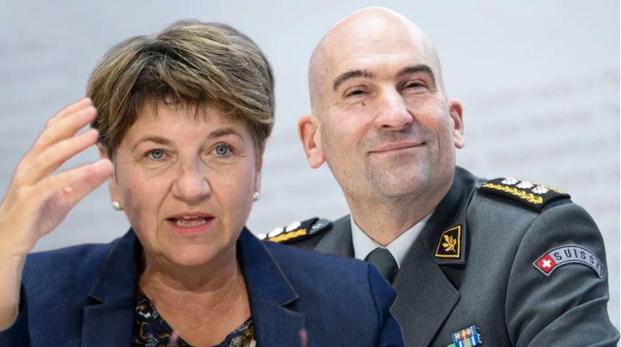 Armeechef Thomas Süssli, Verteidigungsministerin Viola Amherd: Loch von 100 Millionen wirft Fragen auf.