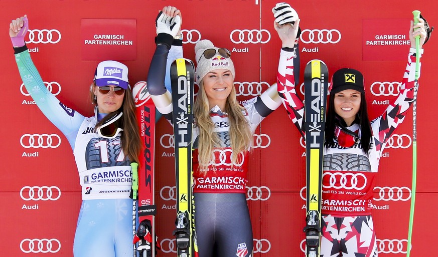 Mit dem Sieg auf der Kandahar-Piste übernimmt Lindsey Vonn auch die Führung in der Disziplinenwertung wieder.