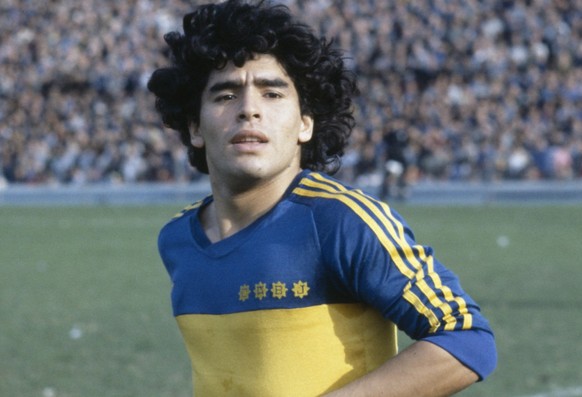 Maradona 1982 im Trikot der Boca Juniors.