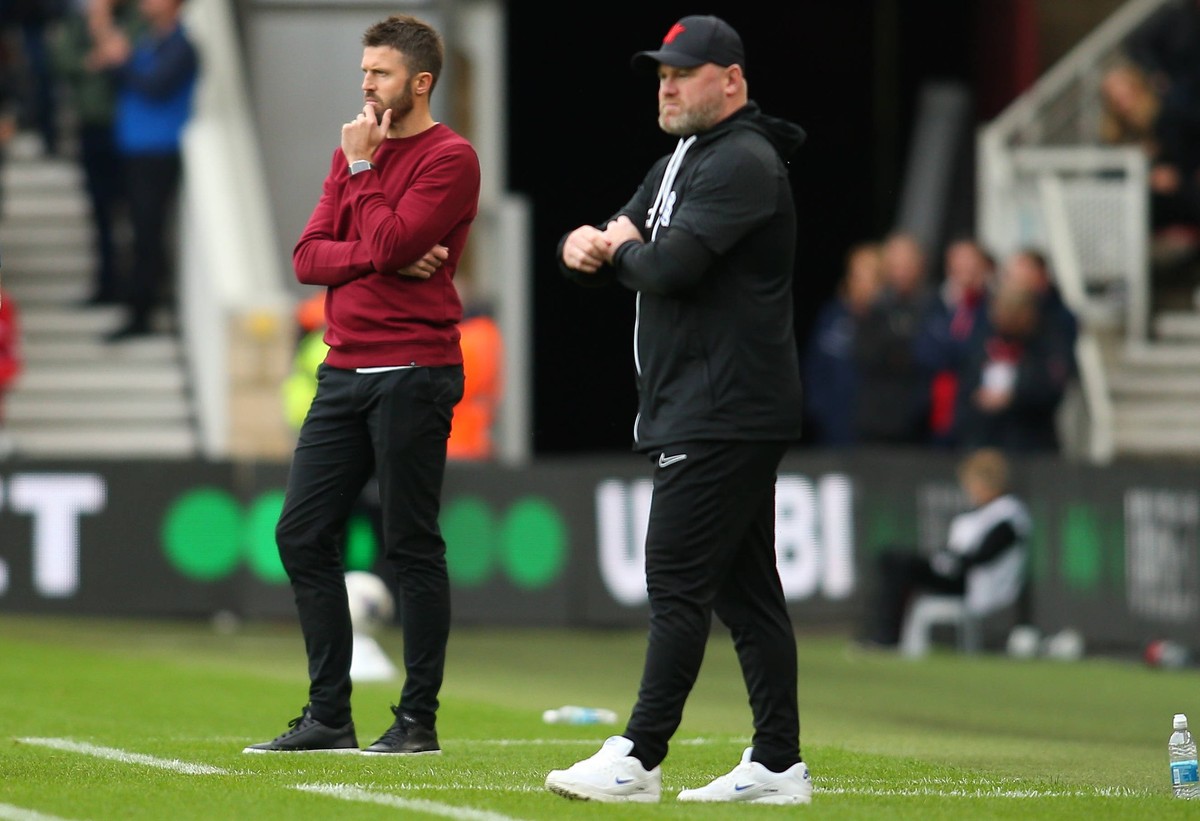 Middlesbrough v Birmingham City - Sky Bet Championship Middlesbrough s Manager Michael Carrick L and Birmingham City Manager Wayne Rooney R during the Sky Bet Championship match between Middlesbrough  ...