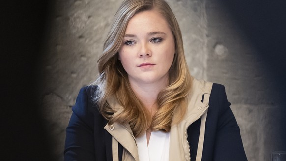 Valerie Dittli, conseillere d&#039;Etat vaudoise, lors d&#039;une conference de presse au sujet des mesures prises suite a l&#039;analyse au sein du DFA ce vendredi, 21 mars 2025 a Lausanne. le Consei ...