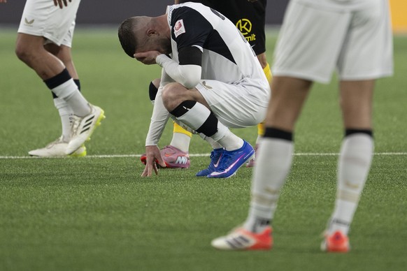 Valon Berisha (FCZ) ist enttaeuscht im Fussball Meisterschaftsspiel der Swiss Super League zwischen BSC Young Boys, YB, und Zuerich, FCZ, vom Sonntag, 1. Maerz 2026 in Stadion Wankdorf in Bern. (KEYST ...