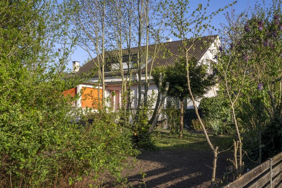 EMBARGO BIS 12:00 UHR - 11.04.2025 Das Grundstueck, auf welchem Xherdan Shaqiri seine Villa bauen moechte, auf dem Kapuzinerberg in Rheinfelden, am Freitag, 11. April 2025. Wegen Einsprachen ist die B ...