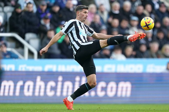Newcastle United v Fulham - Premier League - St. James Park Newcastle United s Fabian Schar in action during the Premier League match at St. James Park, Newcastle. Picture date: Sunday January 15, 202 ...