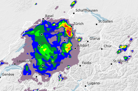 Niederschlagsradar meteoswiss