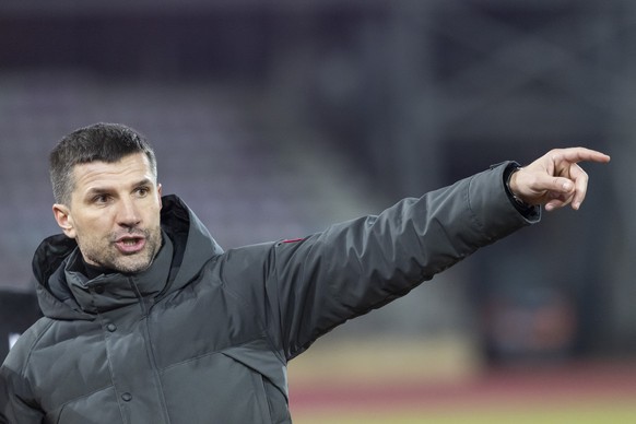 L'entraineur Dalibor Stevanovic (SLO), lors de la rencontre du quart de final de la Coupe de Suisse de football entre FC Stade Lausanne-Ouchy, SLO, et Luzern, FCL, ce mercredi 4 fevrier 2026 Stad ...