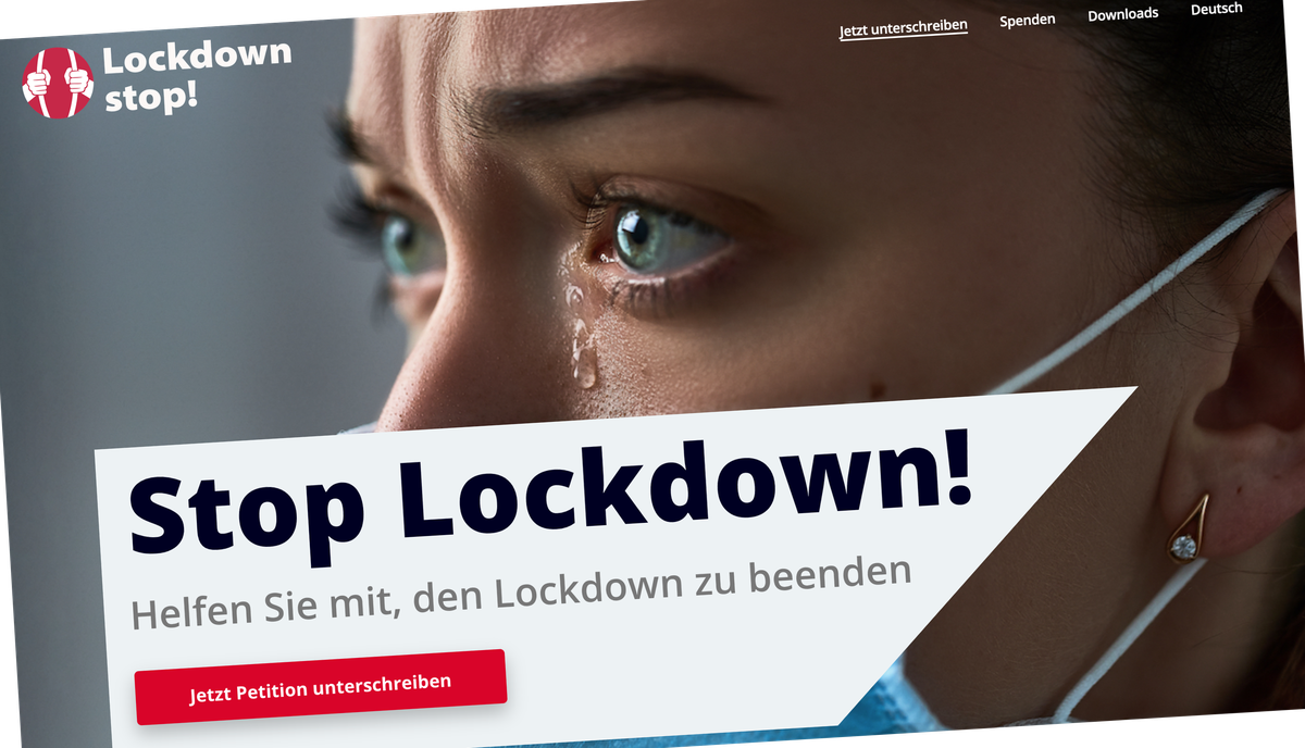 Screenshot: lockdown-stop.ch, 10. Februar 2021