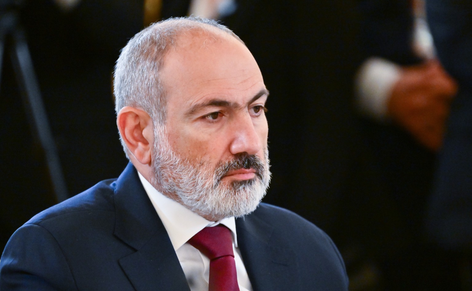 epa11649251 Armenian Prime Minister Nikol Pashinyan attends a meeting of the heads of state of the Commonwealth of Independent States (CIS) at the Kremlin in Moscow, Russia, 08 October 2024. EPA/KRIST ...