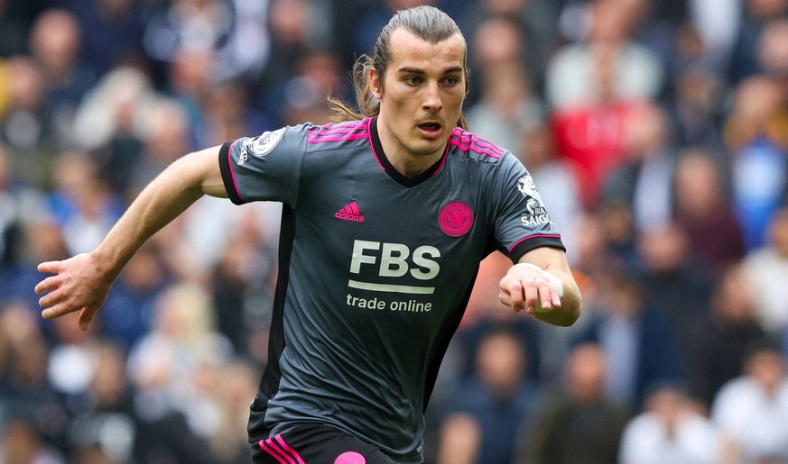 Mandatory Credit: Photo by Andrew Fosker/Shutterstock 12917092fb Caglar Soyuncu of Leicester City Tottenham Hotspur v Leicester City, Premier League, Football, Tottenham Hotspur Stadium, London, UK -  ...