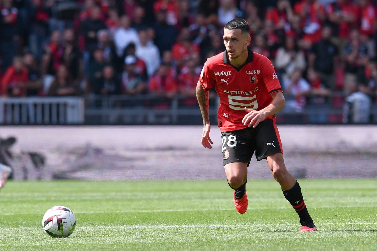 Stade Rennais Football Club v Le Havre Athletic Club Football Association- Ligue 1 Uber Eats 28 Enzo LE FEE srfc during the Ligue 1 Uber Eats match between Stade Rennais Football Club and Le Havre Ath ...