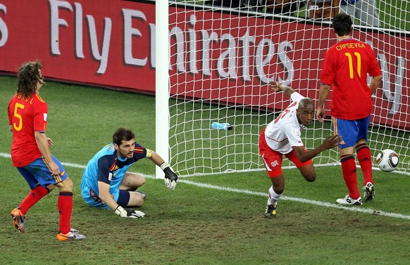 Gelson Fernandes nach dem denkwürdigen 1:0 gegen Spanien an der WM 2010 in Südafrika.