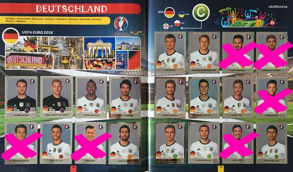 Bei den Deutschen sind sechs Spieler nicht dabei, ...