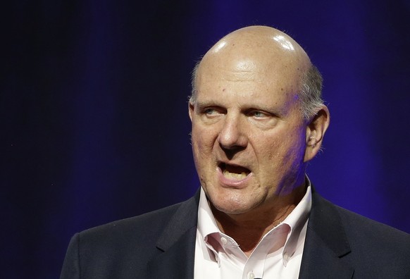 FILE - In this July 15, 2017, file photo, Steve Ballmer, former CEO of Microsoft, addresses a plenary session on the third day of the National Governors Association&#039;s meeting in Providence, R.I.  ...