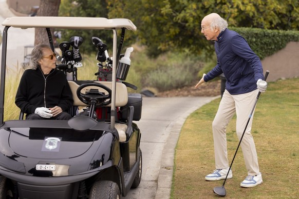 This image released by HBO shows Richard Lewis, left, and Larry David in a scene from Season 12 of &quot;Curb Your Enthusiasm.&quot; Lewis, an acclaimed comedian known for exploring his neuroses in fr ...