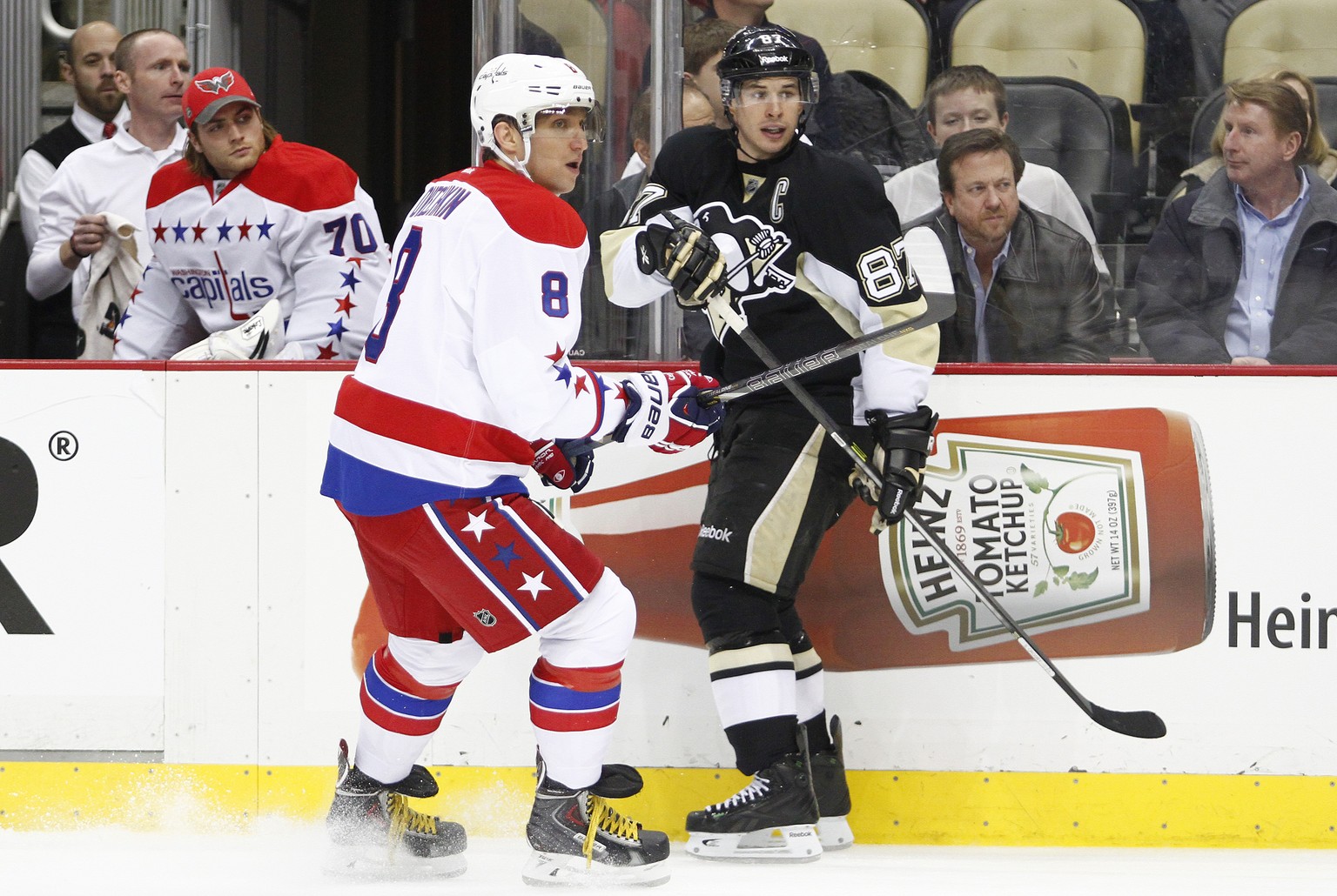 Zwei Superstars stehen sich gegenüber: Sidney Crosby und Alex Owetschkin.