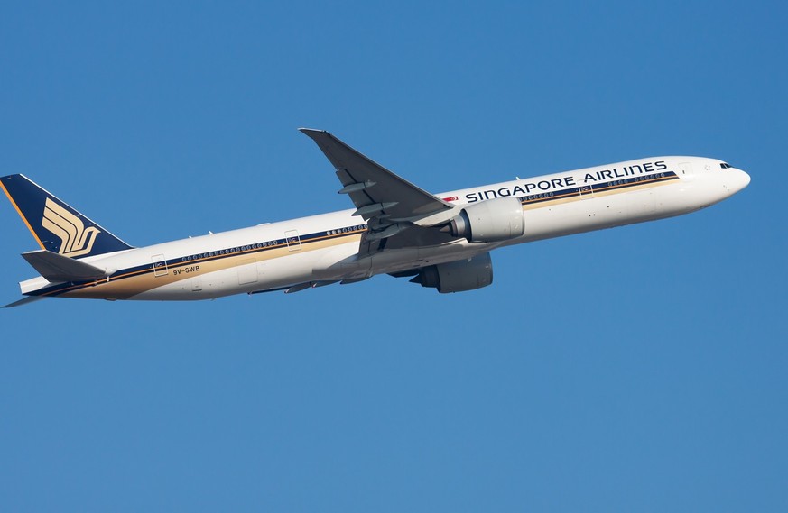 Eine Boeing 777-300er der Singapore Airlines.