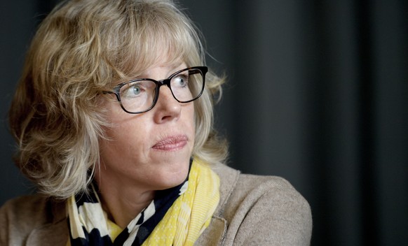 Romy Biner-Hauser, Mayor of the city of Zermatt, speaks at a media conference about the rescue operations for the missing German businessman Karl-Erivan Haub, CEO of the German Tengelmann Group, on We ...