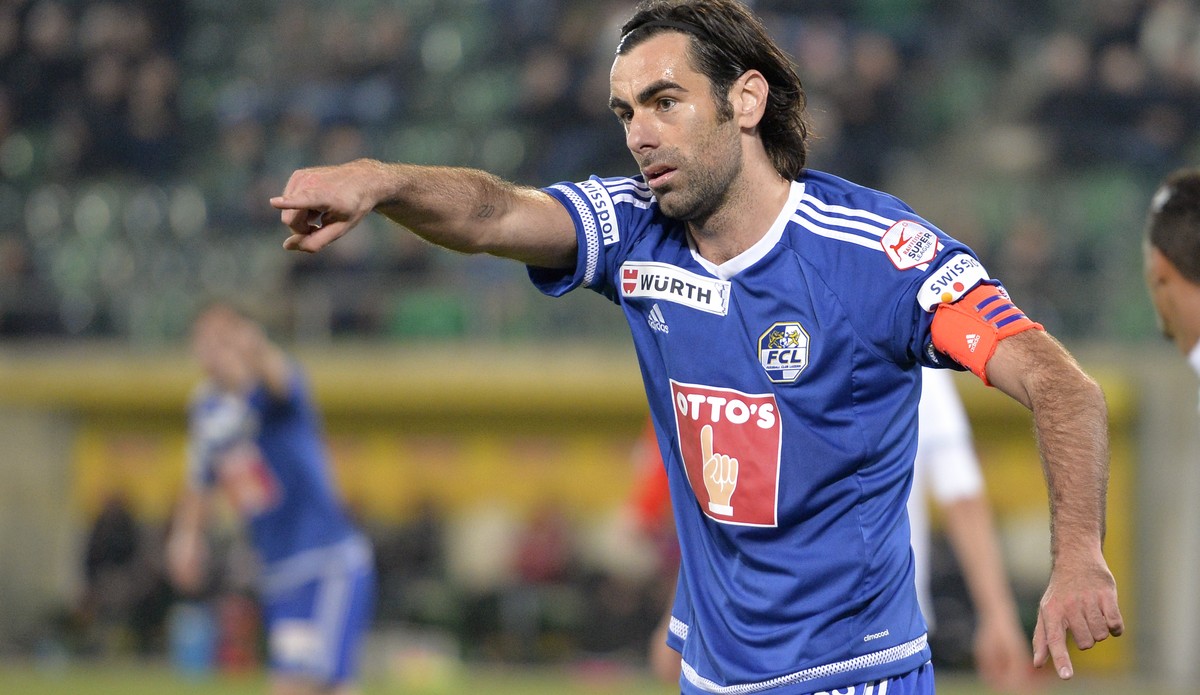 28.10.2015, St. Gallen, Fussball Schweizer Cup, Achtelfinal; FC St. Gallen - FC Luzern;Tomislav Puljic (Luzern) (Martin Meienberger/freshfocus)