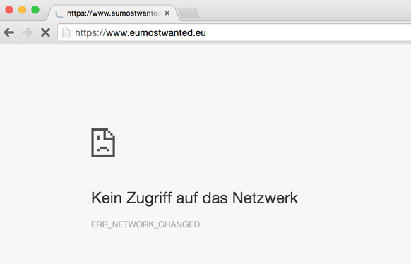 Die Europol-Website war vorübergehend nicht zu erreichen.