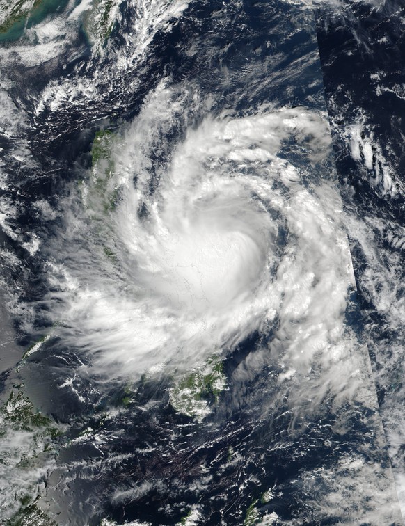 epa05585970 A handout picture made available on 15 October 2016 by NASA shows a natural-color image acquired by the Moderate Resolution Imaging Spectroradiometer (MODIS) on NASA-NOAA&#039;s Suomi NPP  ...