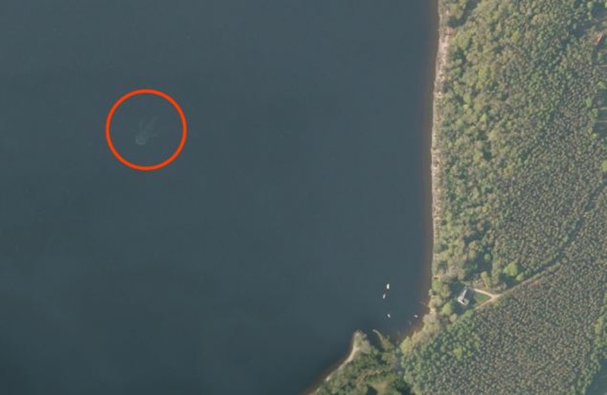 Satellitenaufnahme zeigt riesiges Seeungeheuer in Loch Ness