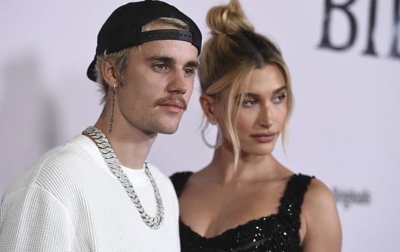 Justin Bieber and Hailey Baldwin arrive at the Los Angeles premiere of &quot;Justin Bieber: Seasons,&quot; Monday, Jan. 27, 2020. (Photo by Jordan Strauss/Invision/AP)
Justin Bieber,Hailey Baldwin