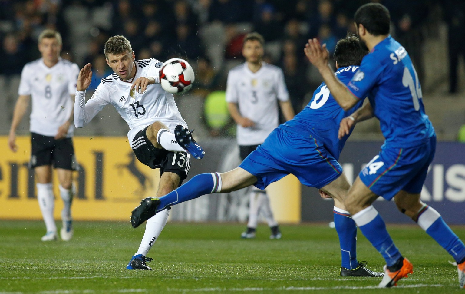 Soccer Football - Azerbaijan v Germany - 2018 World Cup Qualifying European Zone - Group C - Tofiq Bahramov Stadium, Baku, Azerbaijan - 26/03/17 Germany&#039;s Thomas Muller in action. REUTERS/David M ...