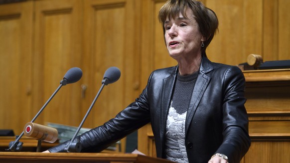 Ruth Humbel, CVP-AG, spricht an der Fruehlingssession der Eidgenoessischen Raete, am Mittwoch, 7. Maerz 2018 im Nationalrat in Bern. (KEYSTONE/Anthony Anex)