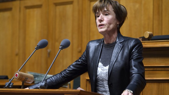 Ruth Humbel, CVP-AG, spricht an der Fruehlingssession der Eidgenoessischen Raete, am Mittwoch, 7. Maerz 2018 im Nationalrat in Bern. (KEYSTONE/Anthony Anex)