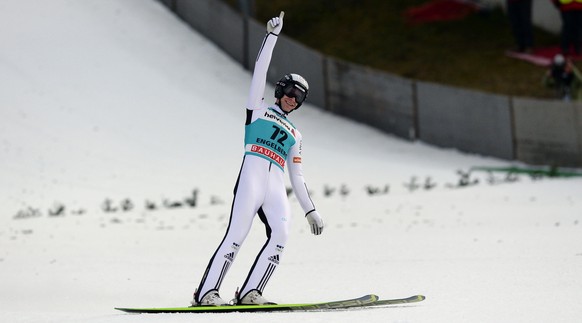 Koudelka jubelt über seinen Sieg in Engelberg.