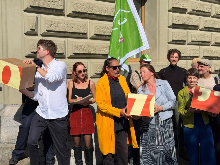 Jacqueline Badran in Bern: Sie unterstützt die Einreichung der Unterschriften gegen neue AKW.