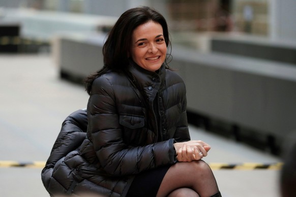 Sheryl Sandberg, Chief Operating Officer of Facebook, listens to speeches during a visit in Paris, France, January 17, 2017, at a start-up companies gathering at Paris&#039; Station F site as the comp ...