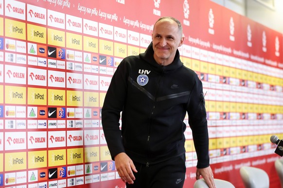 WARSZAWA 20.03.2024 KONFERENCJA PRASOWA REPREZENTACJI ESTONII --- ESTONIA FOOTBALL national team, Nationalteam press conference, PK, Pressekonferenz IN WARSAW THOMAS HABERLI FOT. PIOTR KUCZA/FOTOPYK / ...