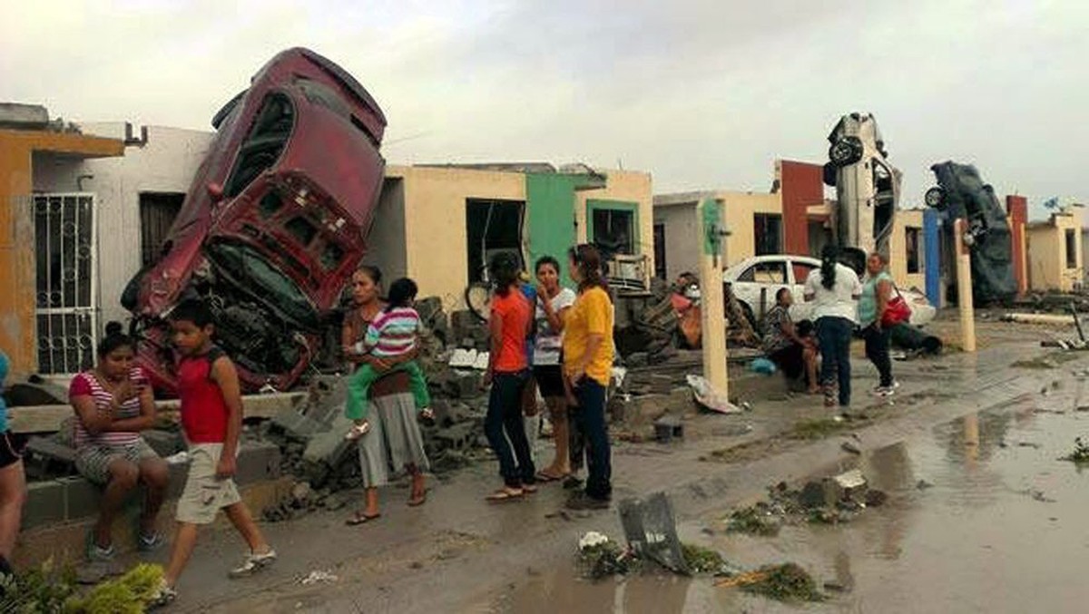 In&nbsp;Ciudad Acuña sind Autos durch die Luft geschleudert worden.