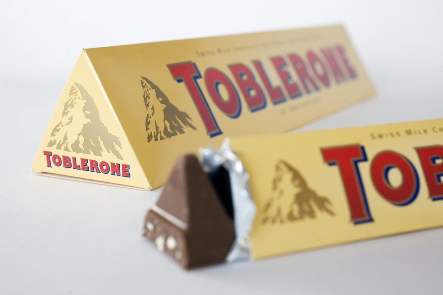 Toblerone Schokolade, aufgenommen am 17. Januar 2008. Die Schweizer Schokolade Toblerone feiert nach Angaben von Kraft Foods im 2008 ihren 100. Geburtstag. Erfinder Theodor Tobler hat 1908 ein Spezial ...