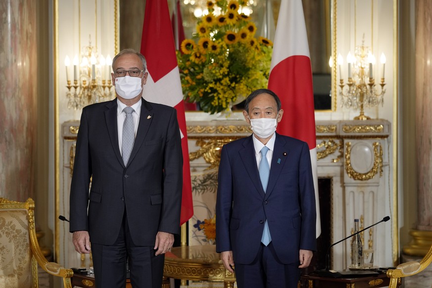 Der Termin mit Premierminister Yoshihide Suga war das erste offizielle Treffen Parmelins anlässlich seines Aufenthalts in Japan.