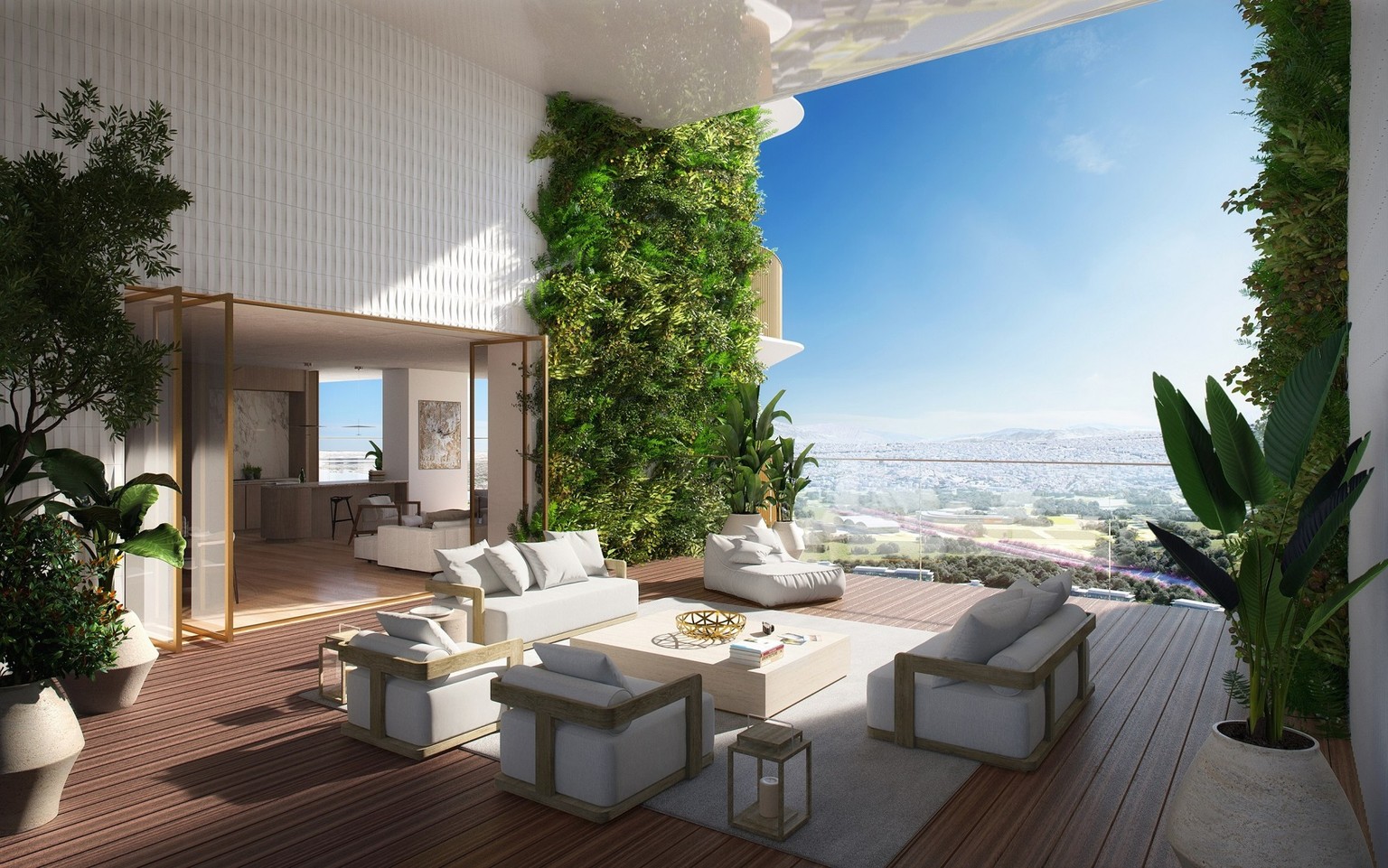 Luxuswohnungen beim Riviera Tower in der Smart City The Ellinikon in Griechenland in der Nähe von Athen.