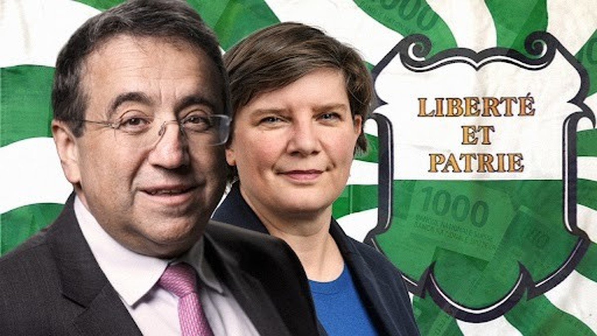 Pascal Broulis, ancien ministre des Finances et Florence Bettschart-Narbel, présidente du PLR Vaud