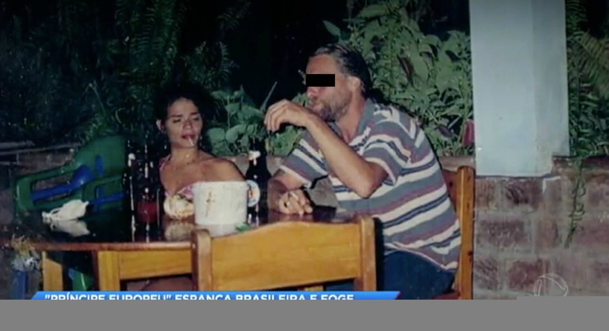 Bild aus alten Tagen: Der Aargauer und seine brasilianische Freundin. © Screenshot Fernsehsender R7