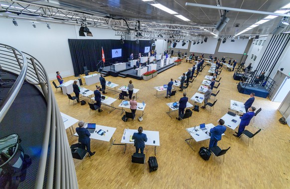 BERN - 04.05.2020 - AUSSERORDENTLICHE SESSION von National- und Ständerat vom 4. bis 7. Mai 2020 in der Bernexpo. Photo © Béatrice Devènes