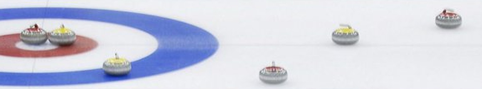 From bottom to top team Italy, Canada and Switzerland in action during Women&#039;s Curling Round Robin Session at Torino&#039;s Palaghiaccio venue, at Turin 2006 Winter Olympic Games, Friday, 17 Febr ...