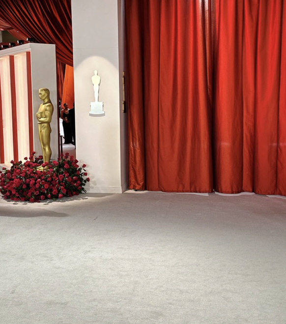 Schnell schmutzig: So sah der «rote» Teppich an den Oscars aus.